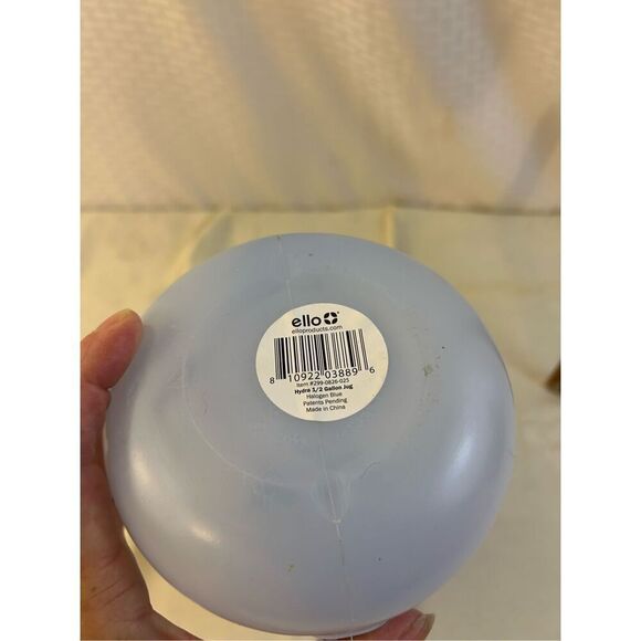 Ellos blue 1/2 gal jug water bottle handle flip top Measures Time - Picture 8 of 9